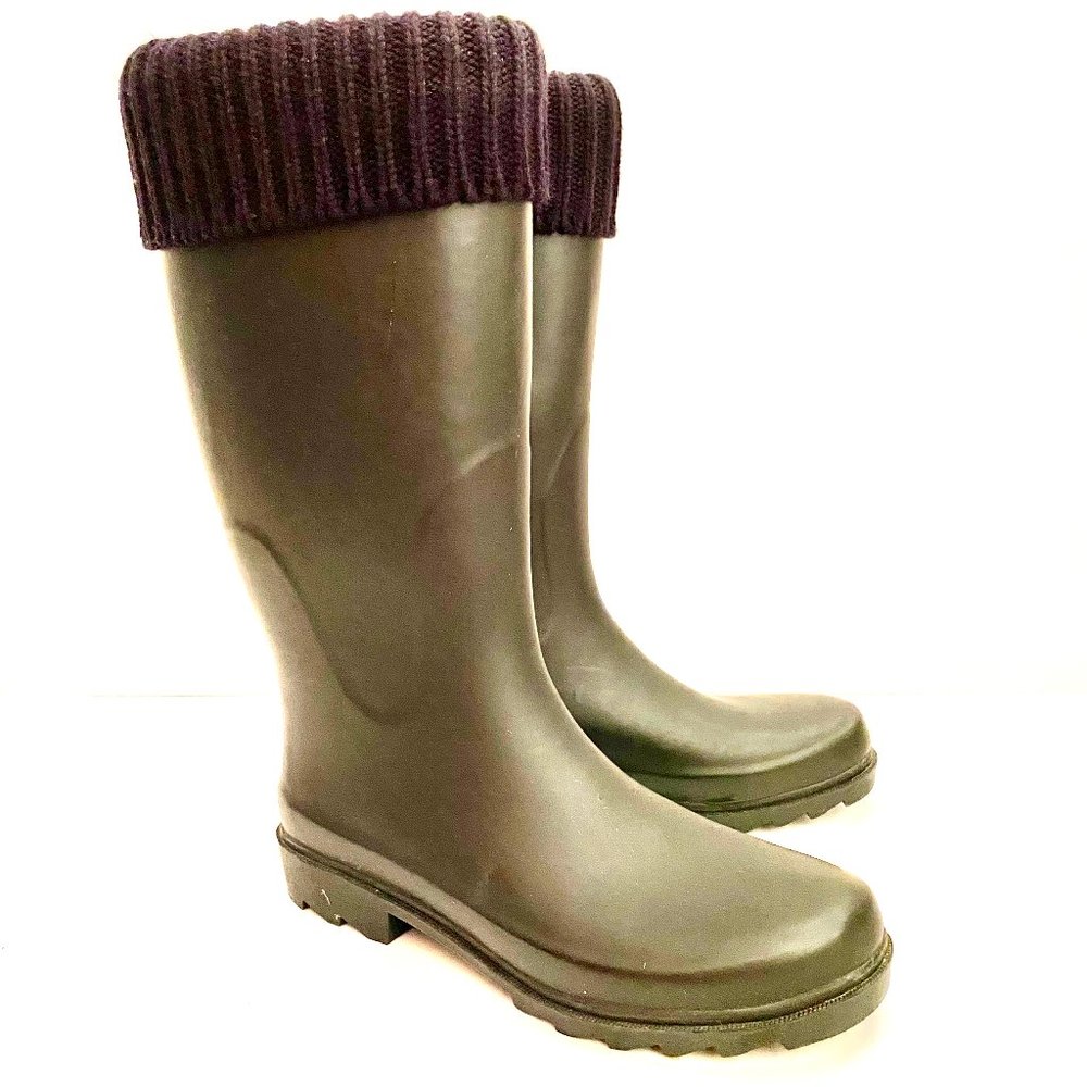 American Eagle Outfitters Black Rubber Rain Boots
